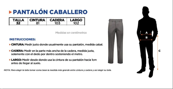 PANTALON DOCKER CABALLERO 32