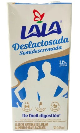 LECHE LALA DESLACTOSADA SEMIDESCREMADA LITRO