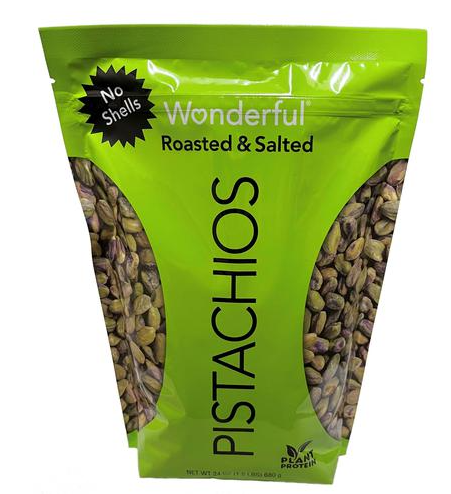 PISTACHOS TOSTADOS SIN CASCARA Y CON SAL WONDERFUL (24 ONZ) 210251