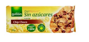 GALLETA GULLON CHIP CHOCO SIN AZUCAR (125 GMS)