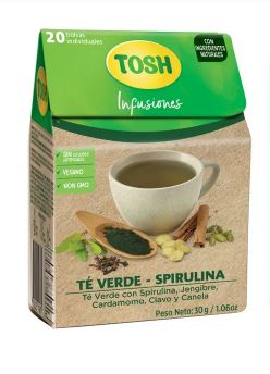 INFUSION TOSH TE VERDE Y SPIRULINA (20 U)