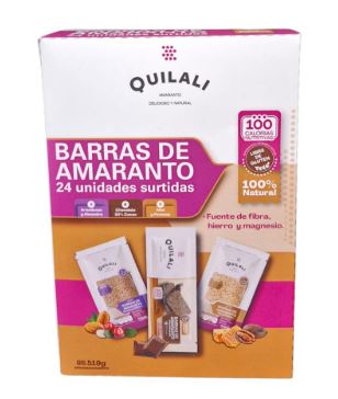 BARRAS DE AMARANTO SABORES SURTIDOS QUILALI  (PAQ/8) (488583)
