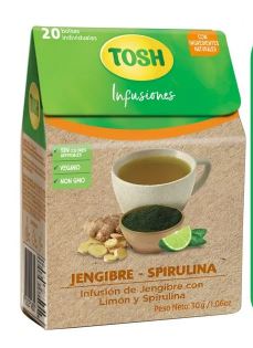 INFUSION TOSH JENGIBRE Y SPIRULINA (20 U)