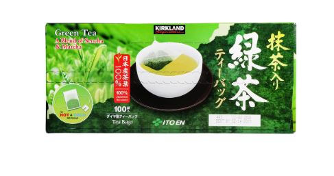 CAJA DE TE VERDE MEZCLA DE SENCHA Y MATCHA KIRKLAND