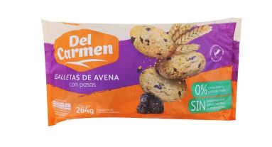 GALLETA DEL CARMEN AVENA CON PASAS (264 GMS)