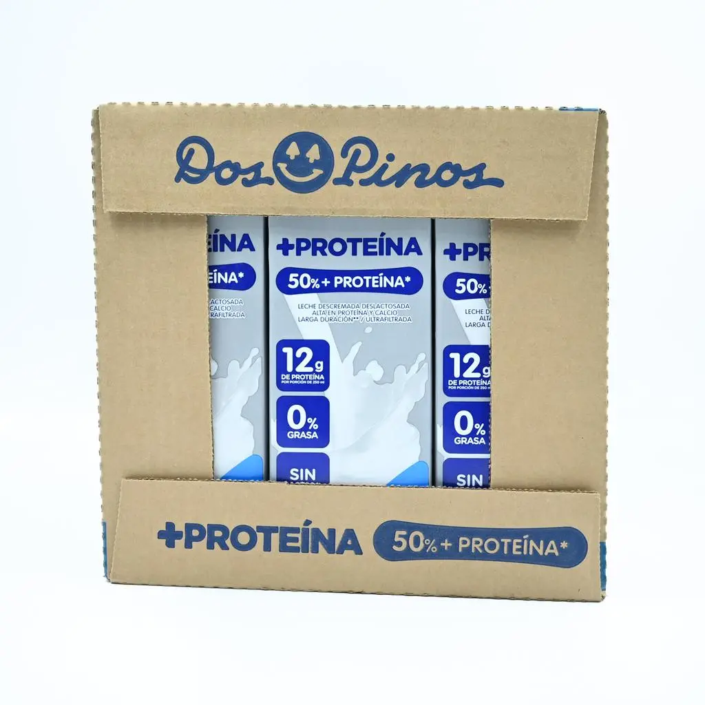 LECHE CON PROTEINA DESLACTOSADA DOS PINOS LITRO C/12 (464160)