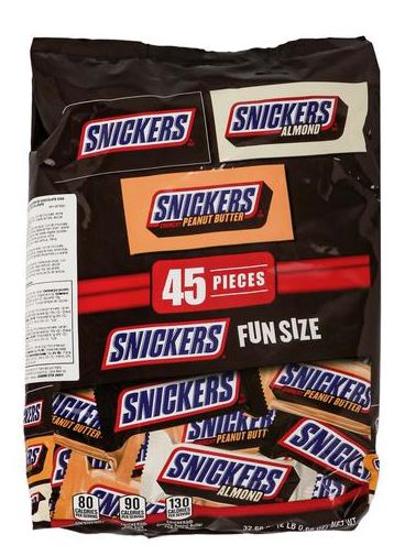 CHOCOLATES SNICKERS PEQUEÑOS SURTIDOS 32.68 ONZ (467680)
