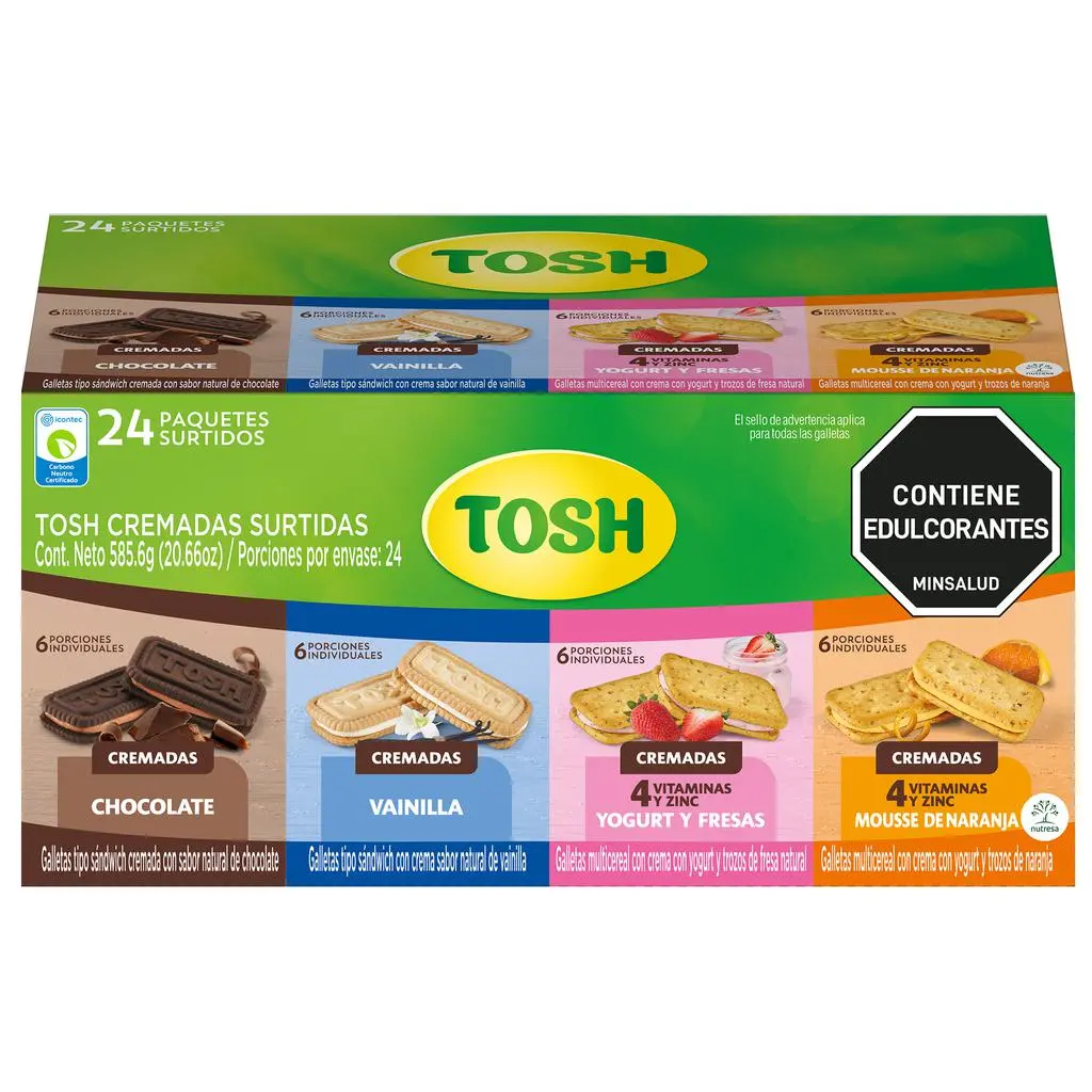 GALLETAS TOSH CREMADAS CAJA/24