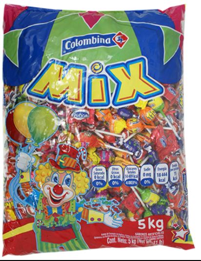 DULCES SURTIDOS COLOMBINA MIX BOLSA 5KG