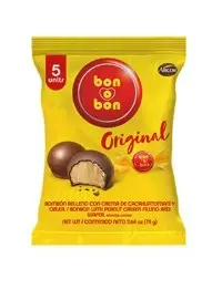 CHOCOLATE ORIGINAL BON O BON BOLSA 75G PAQ/5