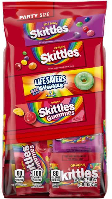 BOLSA DE DULCES VARIADOS SKITTLES Y LIFESAVERS  (526GMS) 472893