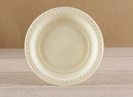 PLATO PLASTICO BIODEGRADABLE PLANO #6  PAQ/25