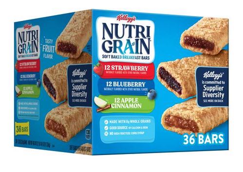BARRAS DE GRANOS Y FRUTAS NUTRI GRAIN KELLOGG'S (36 U) 4997