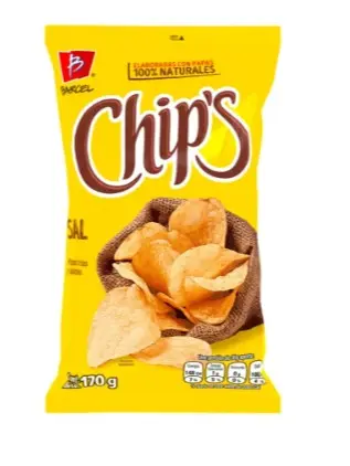 CHIPS DE PAPA Y SAL BARCEL 170 GMS