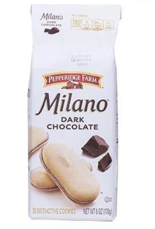 GALLETA MILANO DARK CHOCOLATE 170 GRS