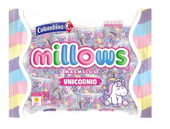 MARSHMALLOW MILLOWS UNICORNIO COLOMBINA (BOLSA /50)