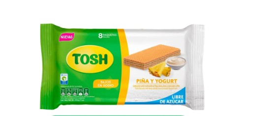 GALLETA TOSH WAFER PIÑA YOGURT PAQ/8