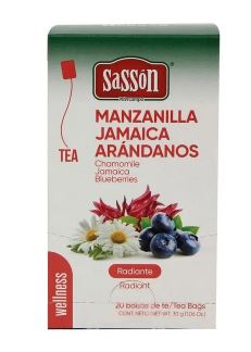 TE DE MANZANILLA, JAMAICA Y ARANDANOS SASSON