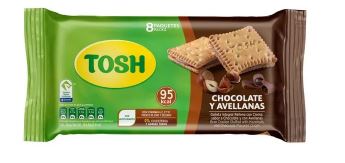 GALLETA DE AVENA TOSH CHOCOLATE Y AVELLANAS
