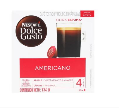 DOLCE GUSTO AMERICANO EXTRA ESPUMA C/16