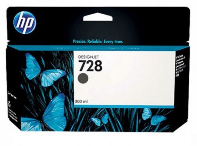 TINTA HP728A 300ML NEGRO MATE (F9J68A)