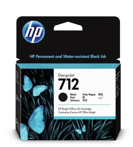 TINTA HP NEGRA DESINGJET T250, 38 ML (712)