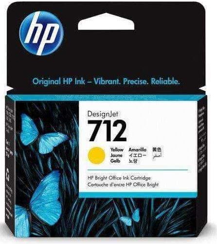 TINTA HP YELLOW DESINGJET T250, 38 ML (712)