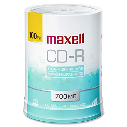 CD-R MAXELL  100/UNIDADES