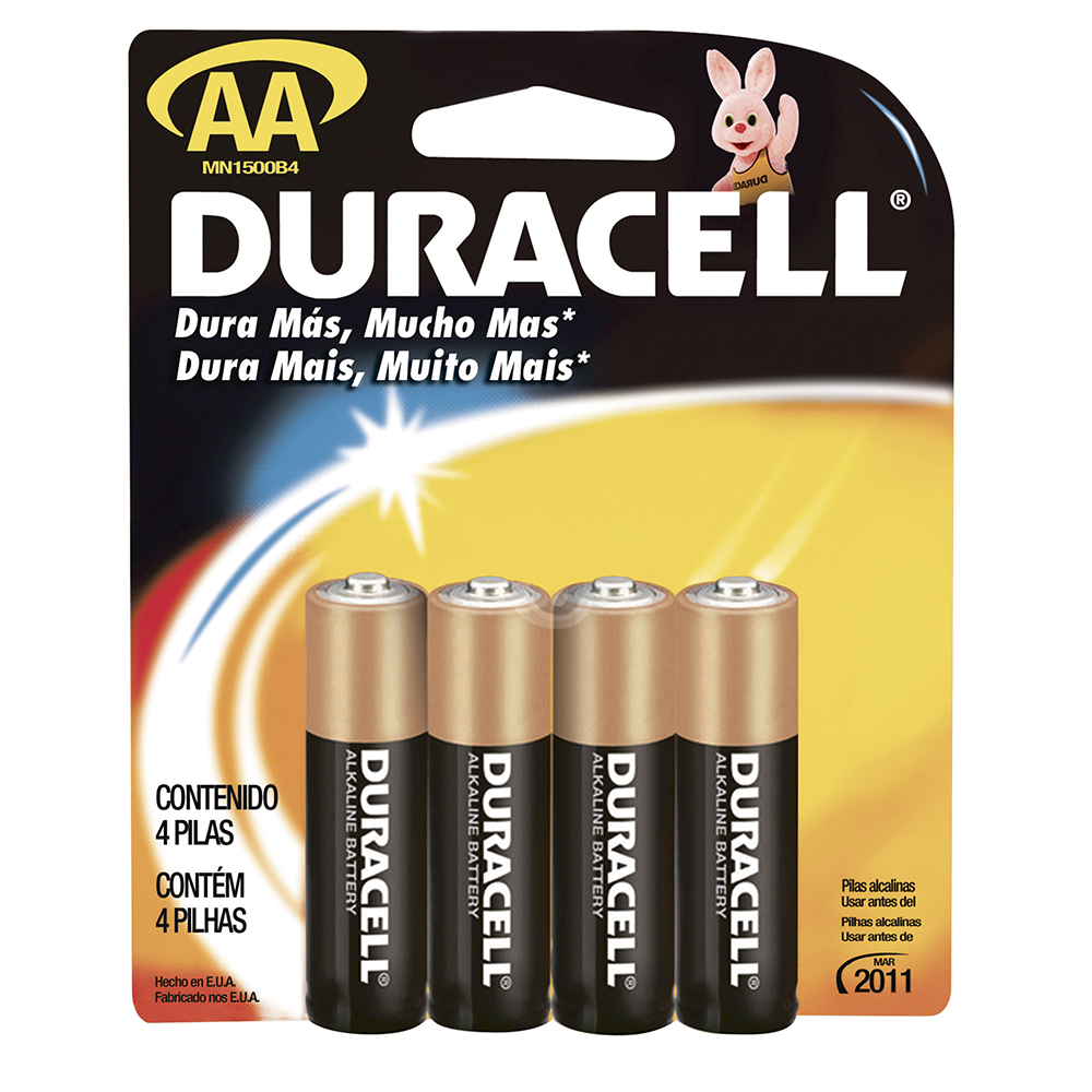 BATERIAS ALCALINAS AA DURACELL BLISTER 4