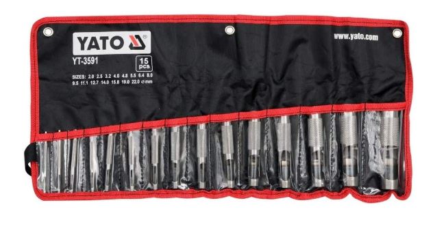 SACABOCADO DE GOLPE DE 15 PIEZAS YATO