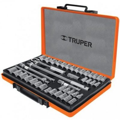 JUEGO DE DADOS DE 42 PIEZAS DE 1/2 TRUPER 