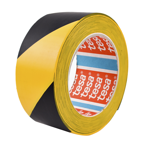 CINTA MARCAJE P/PISO  33M X 50MM AMARILLO - NEGRO - MARCA TESA