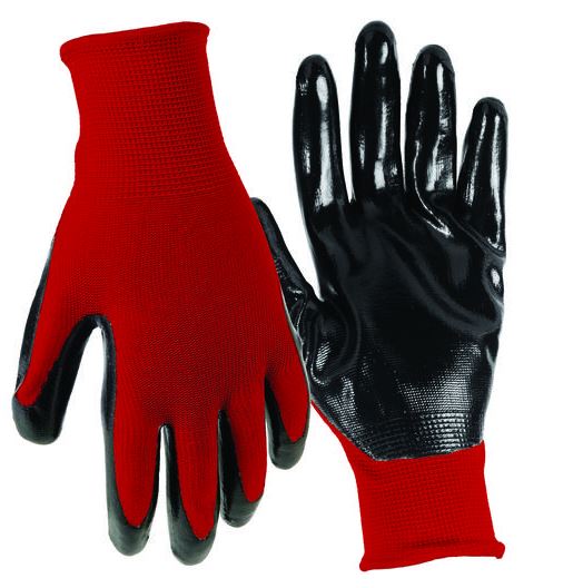 GUANTES DE TRABAJO GREASE MONKEY, RECUBIERTOS DE NITRILO C/15 PARES (441187)