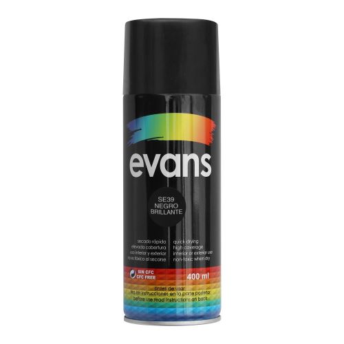 PINTURA  AEROSOL 400ML NEGRO BRILLANTE 