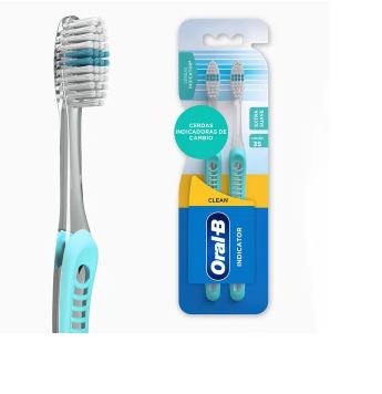 CEPILLO DENTAL ORAL-B CLEAN INDICATOR MEDIO 2U