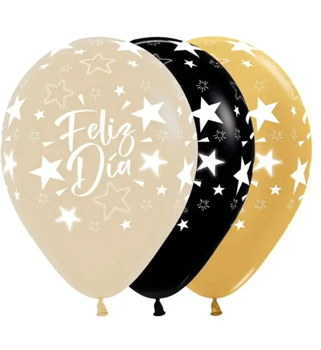 GLOBOS SEMPERTEX R12 FASHION FELIZ DIA SURTIDO BX12 (19154-36) 