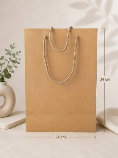 BOLSA EMPAQUE REGALO KRAFT  4"*13"*4"