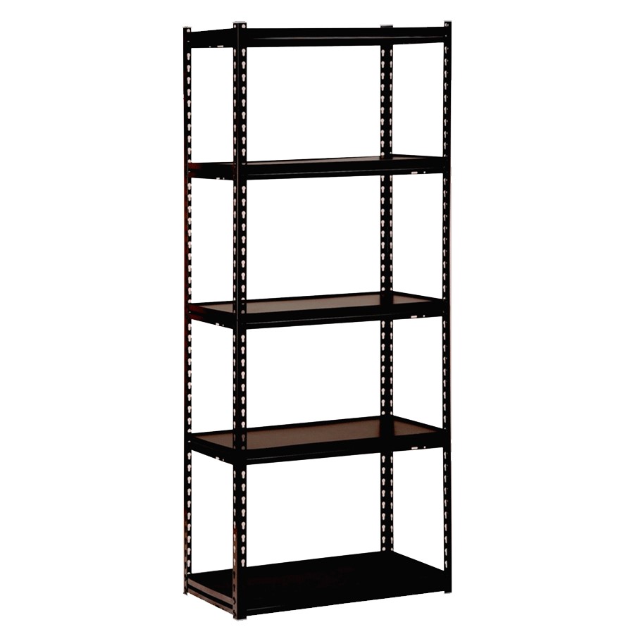 ESTANTERIA NEGRA DE METAL 5 ENTREPAÑOS DE 1.83 MTS