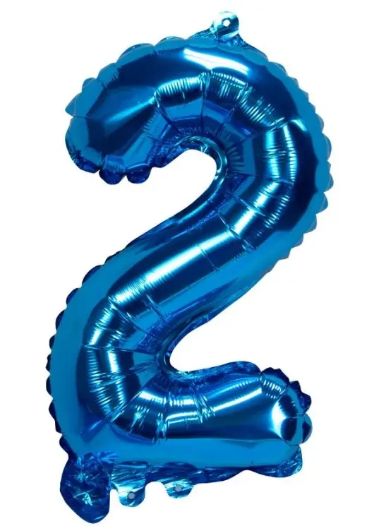 GLOBO NUMERO "2" AZUL 32" FAST  (18335-2)