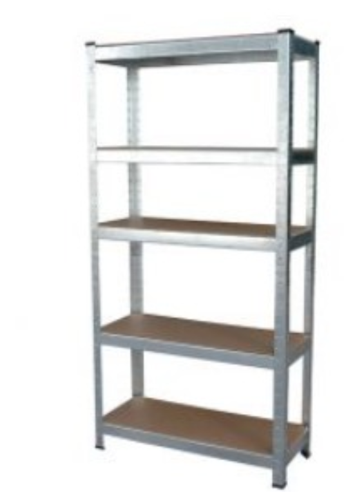 Estante acero uso pesado 5 niveles 183 x 120 x 60 cm 350 kg por nivel, carga máxima 1756 kg negro