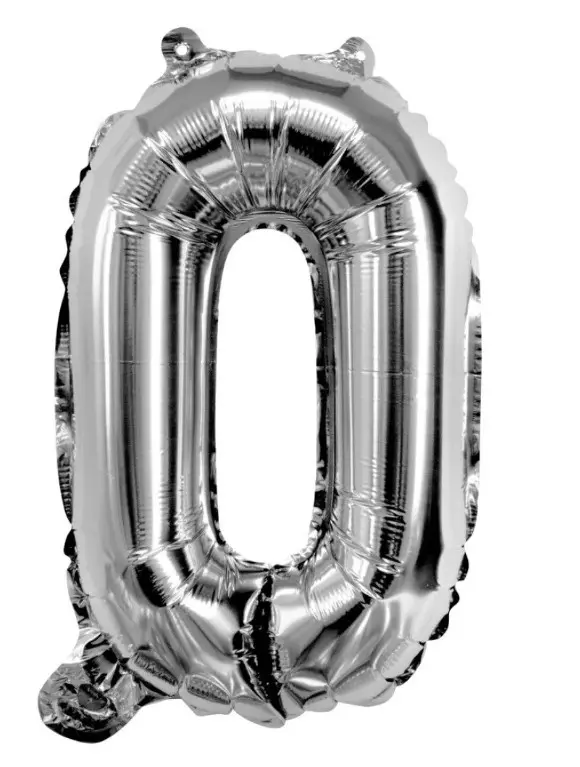 GLOBO NUMERO "0" PLATEADO 32" FAST  (18334-0)