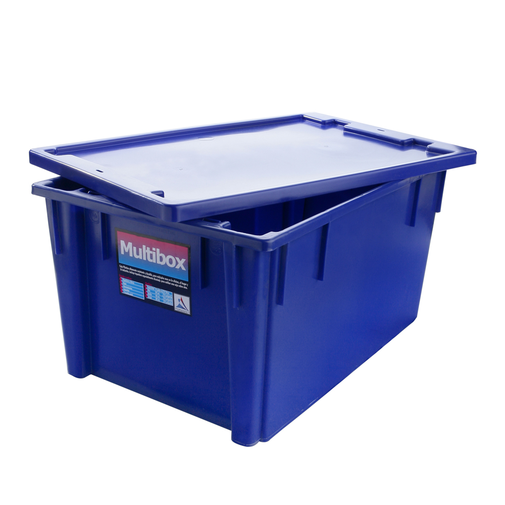 CAJA PLASTICA C/TAPADERA MULTIBOX AZUL