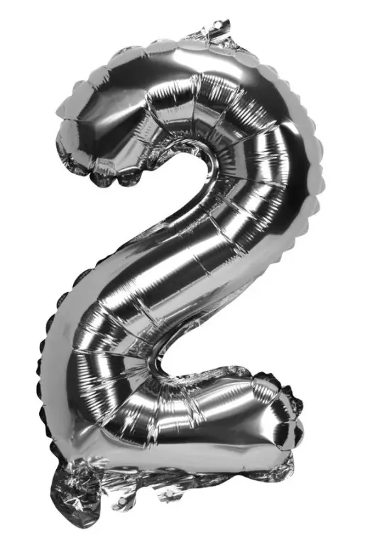 GLOBO NUMERO "2" PLATEADO 32" FAST  (18334-2)