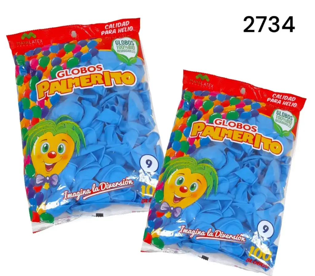 BOLSA DE GLOBOS AZULES CIENTO