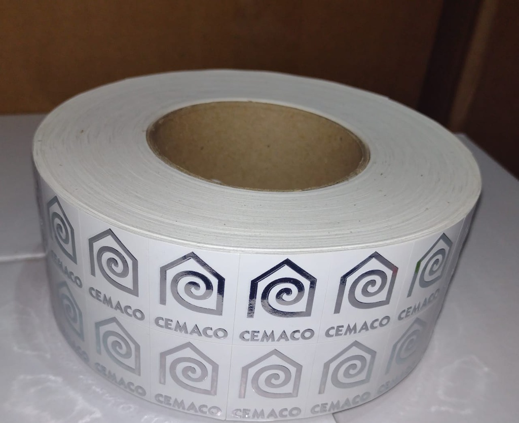 STICKER PLATEADO  5000