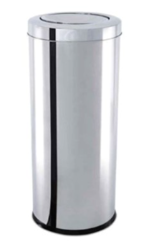 BASURERO ACERO INOXIDABLE CON TAPA DE 47 LTS.