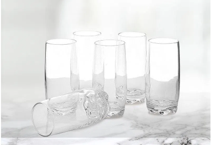 VASOS ALTOS DE VIDRIO (6 U)