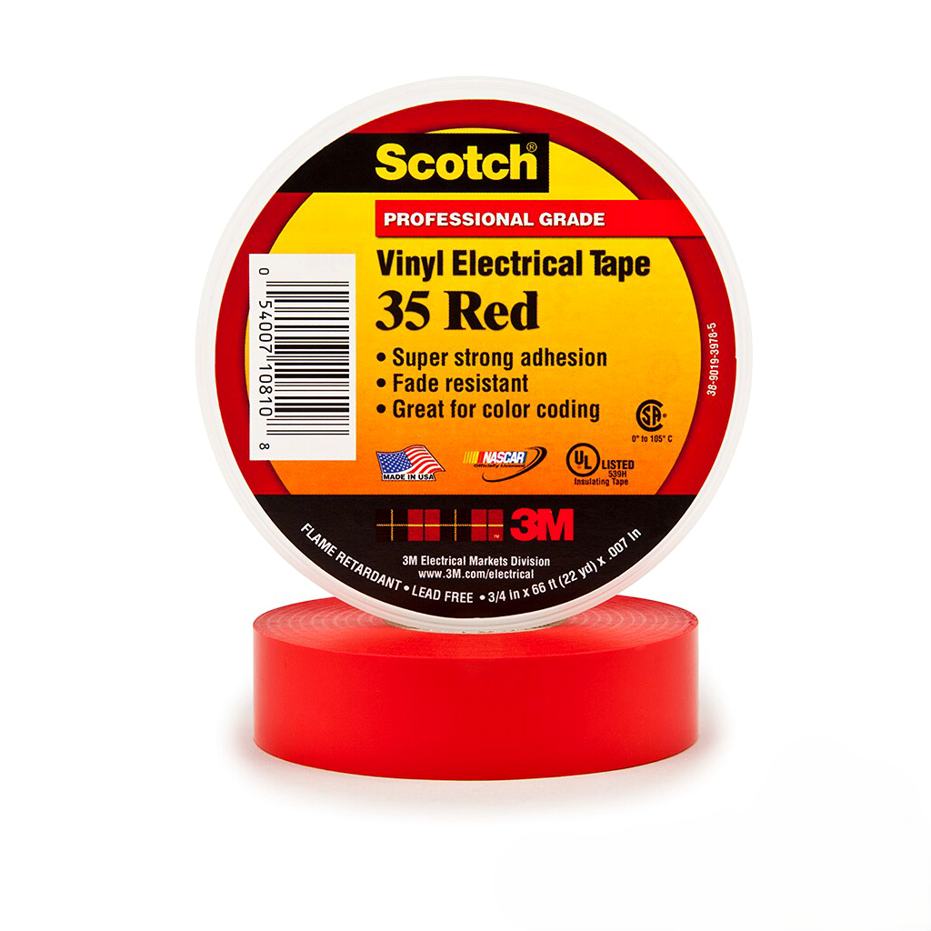 CINTA SCOTCH 35 ROJO GRANDE 3M