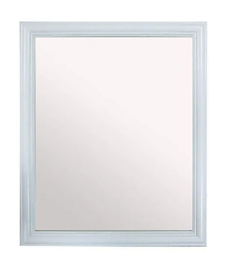 ESPEJO RECTANGULAR CON MARCO BLANCO (40*50CM)