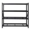 Estante acero uso pesado 4 niveles 195.6 x183 x 61 cm 900 kg por nivel. carga máxima 3600 kg negro